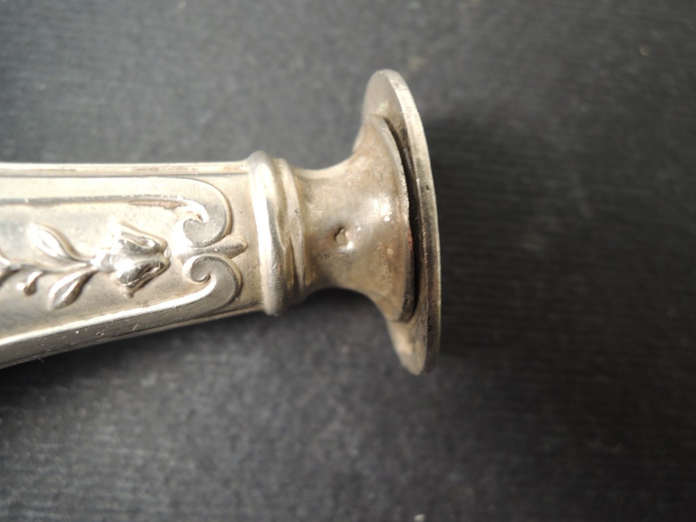 Antique 19th C. Solid Silver Rococo Wax Seal – Blank Matrix for Monogram