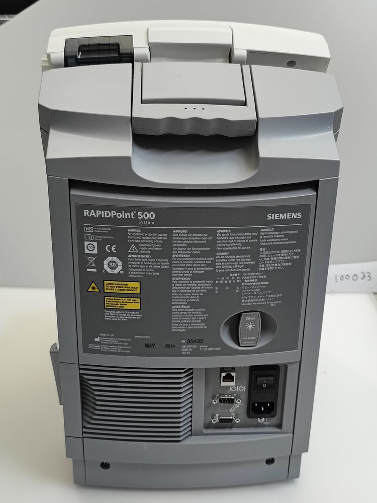 Siemens - RAPIDPoint 500 - Blood Gas Analyzer Bar Code Reader Touchscreen LCD