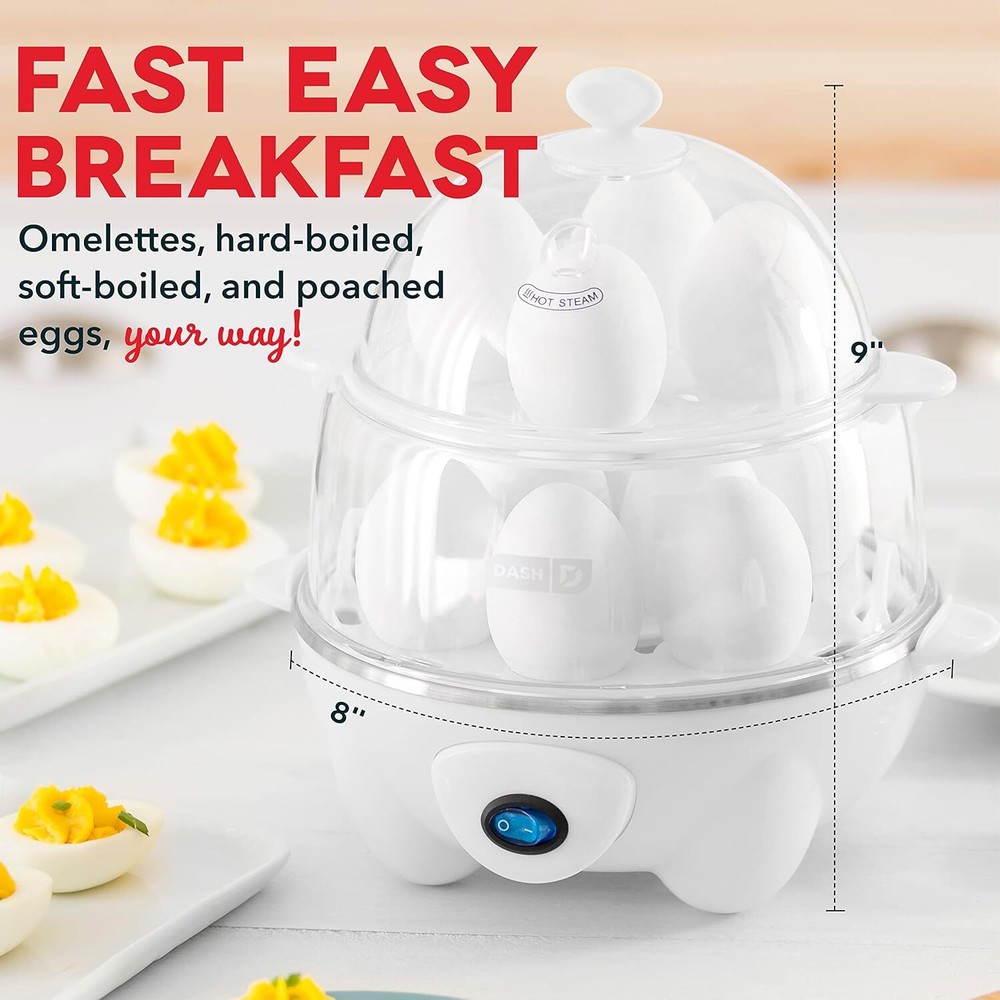 Dash Deluxe Rapid Egg Cooker 12 Egg Capacity Versatile Kitchen Appliance