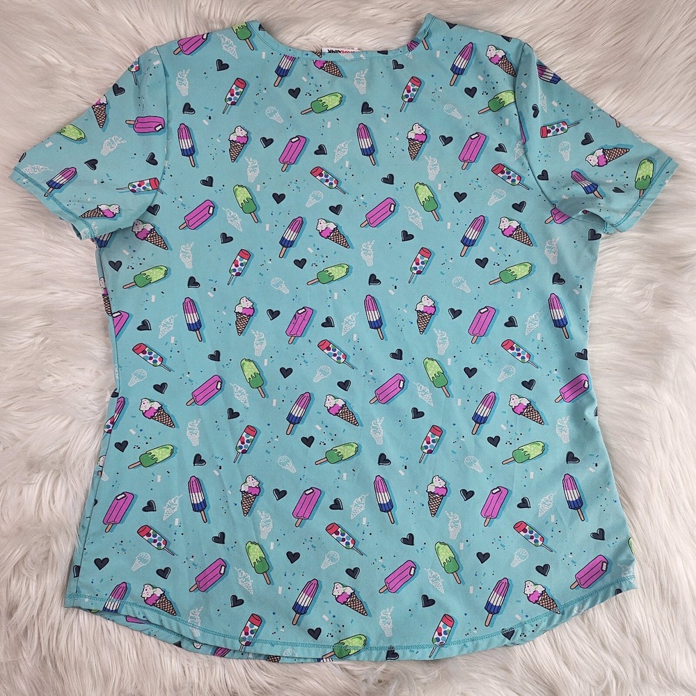 Scrubstar (M) Poly Spandex Multicolor Popsicle Ice Cream