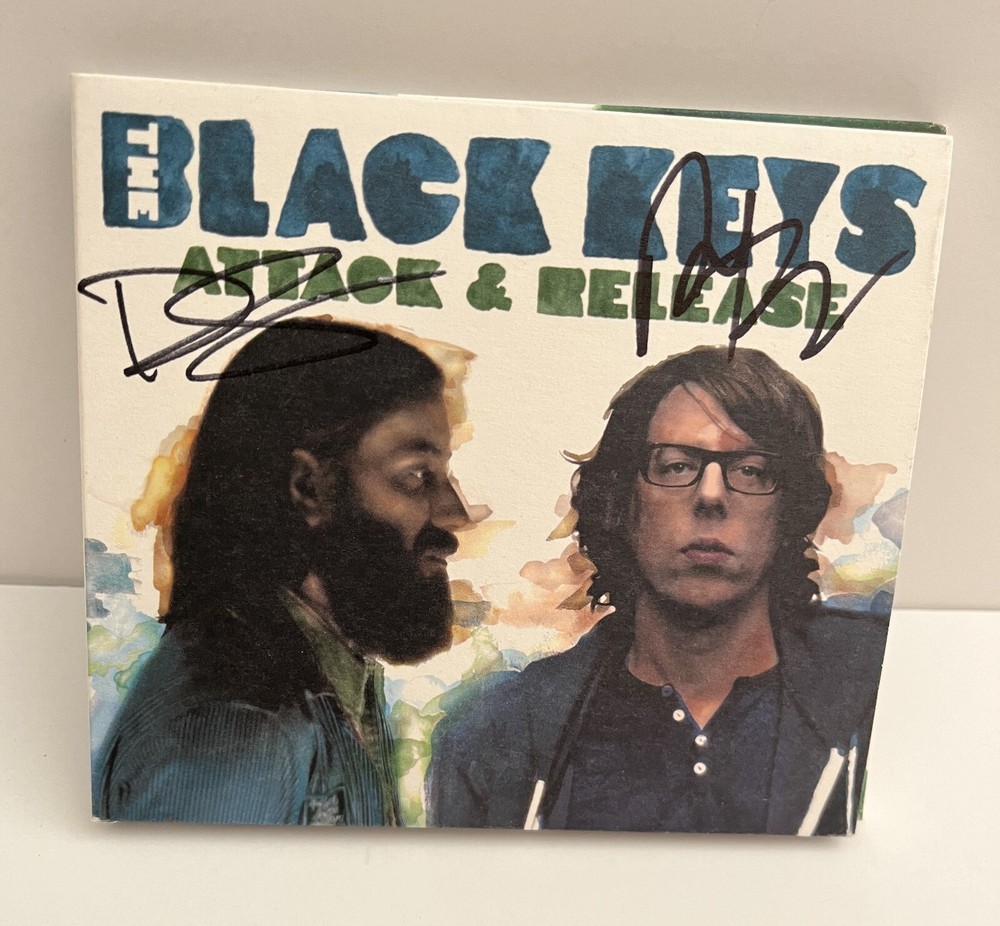 BLACK KEYS 2X--SIGNED--JSA COA--Attack & Release CD-Patrick Carney--Dan Auerbach