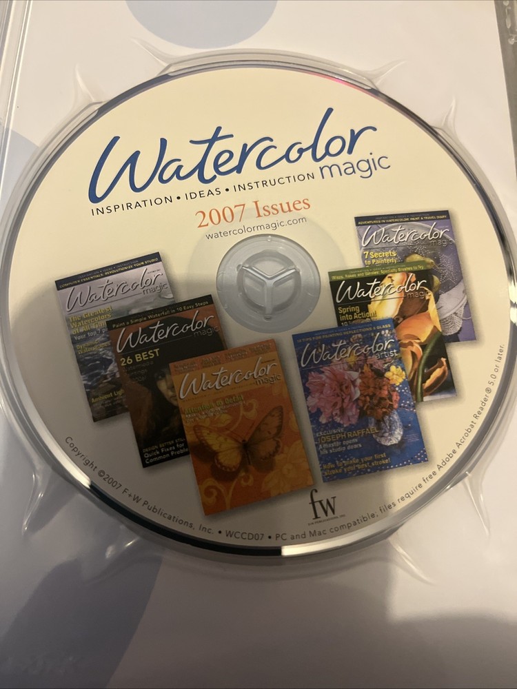 Watercolor Magic 2005 & 2007 Issues CD 400+ Printable Pages Art Instruction