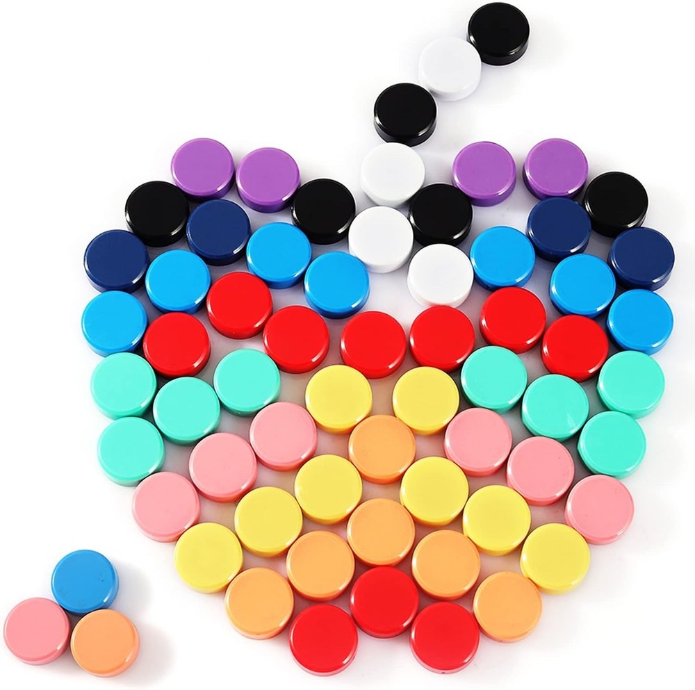 Fridge Magnets - 20 Pack Strong Refrigerator Magnets, 10 Colors Small Round M...