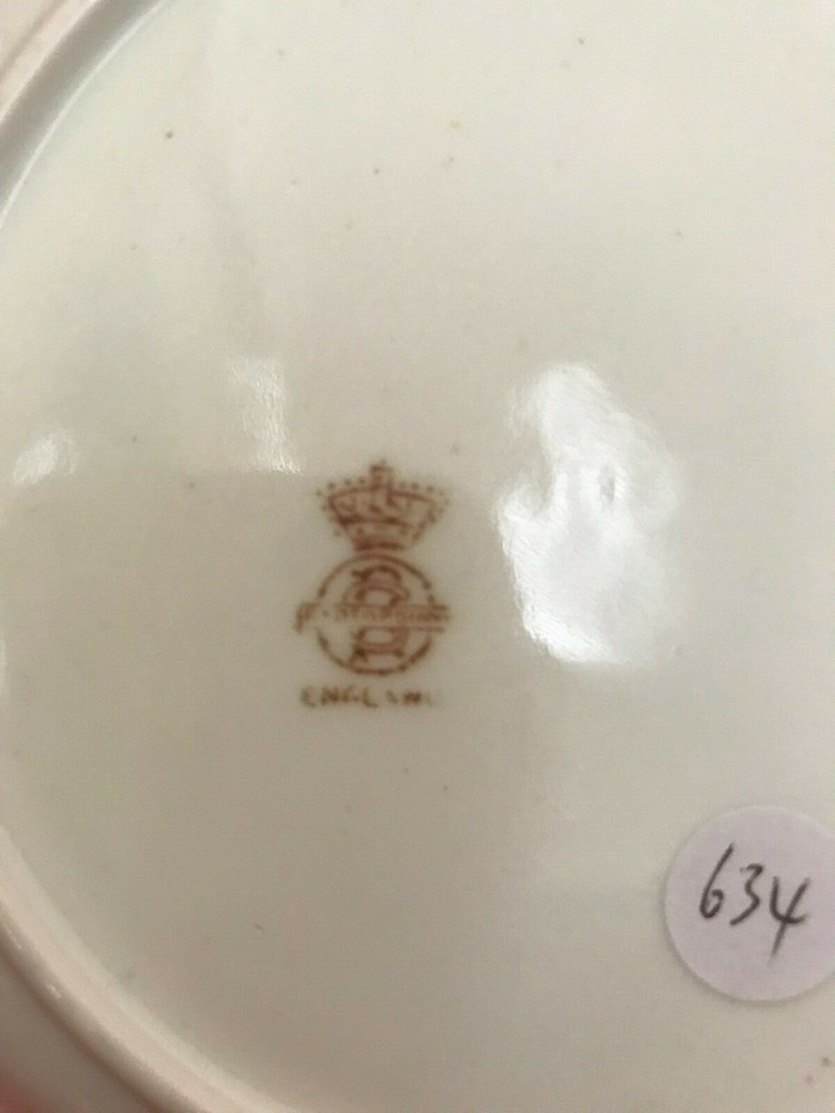 c 1900 Samuel Radford scalloped tea trio Imari pattern