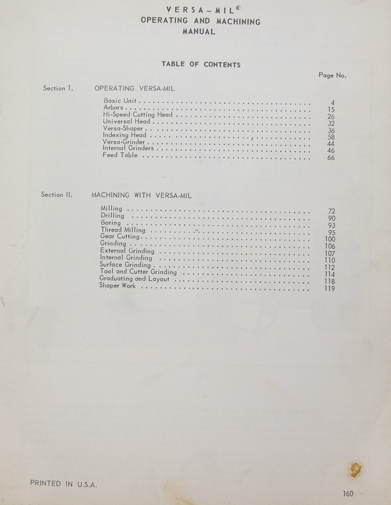 Dumore Versa Mill Operations, Machining, Set-ups Manual LONG VERSION (127 pages)