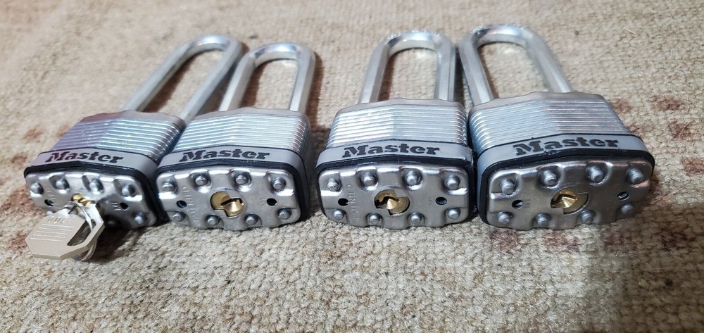 Master Lock Heavy Duty Touch Cut Padlock 2-1/2 Shackle Key