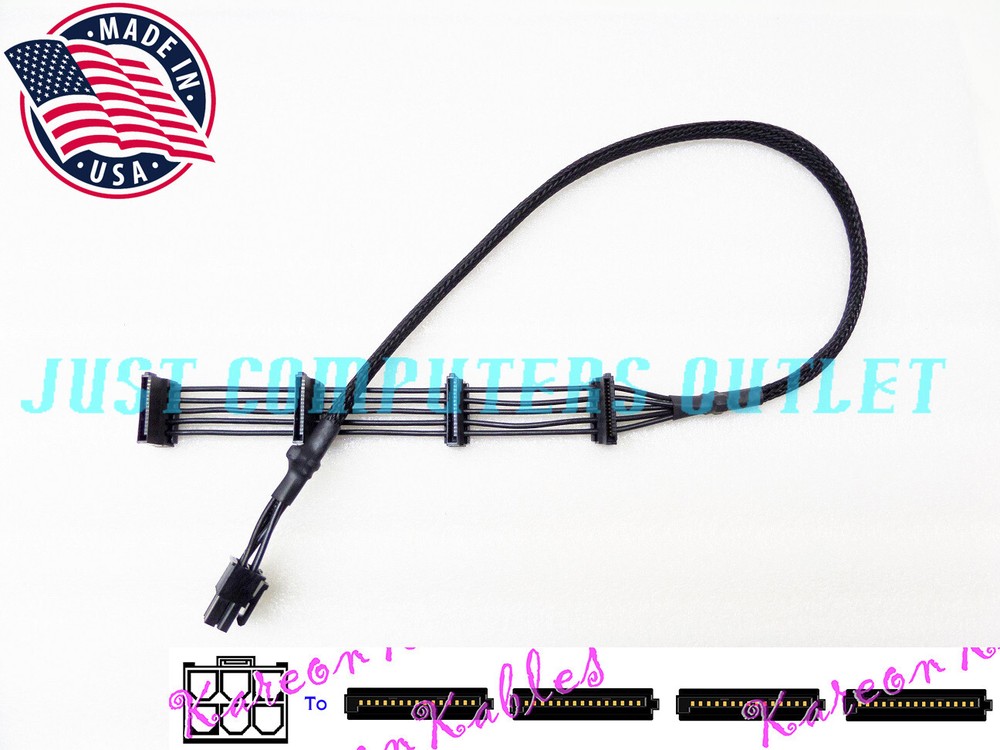 🔥 18" Custom Thermaltake Four SATA III Power Supply Cable