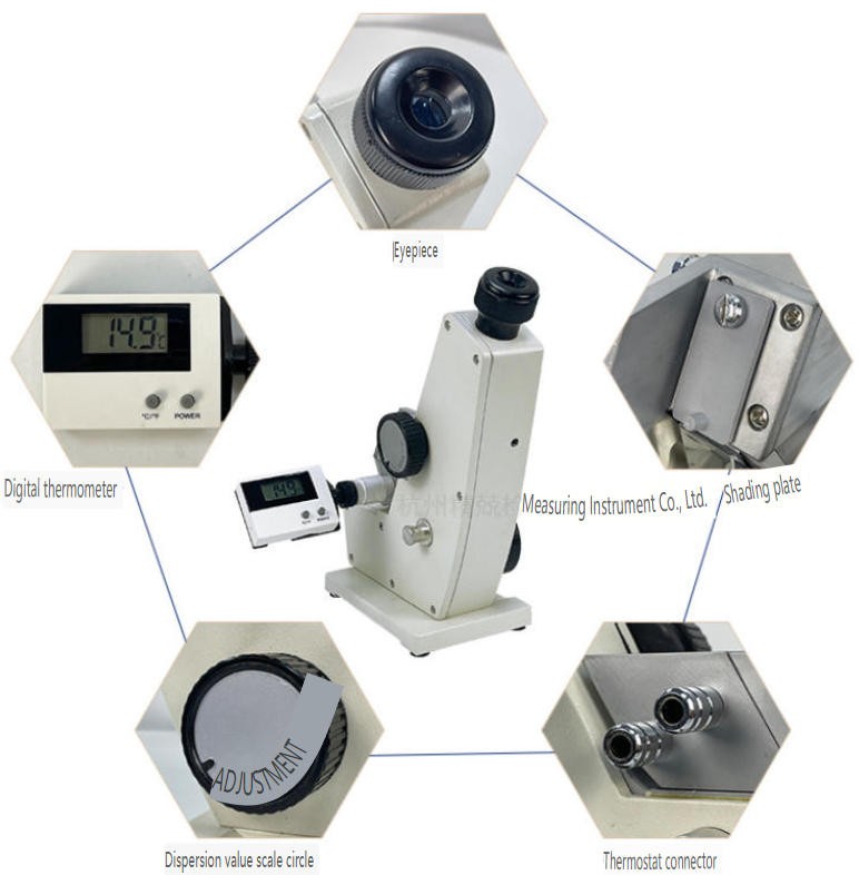 2WAJ Digital Brix Refractometer Abbe Refractometer Monochromatic Refractometer
