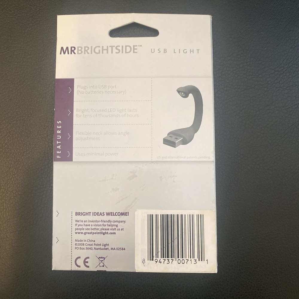 Mr Brightside - Pocket sized USB powered LED light - New