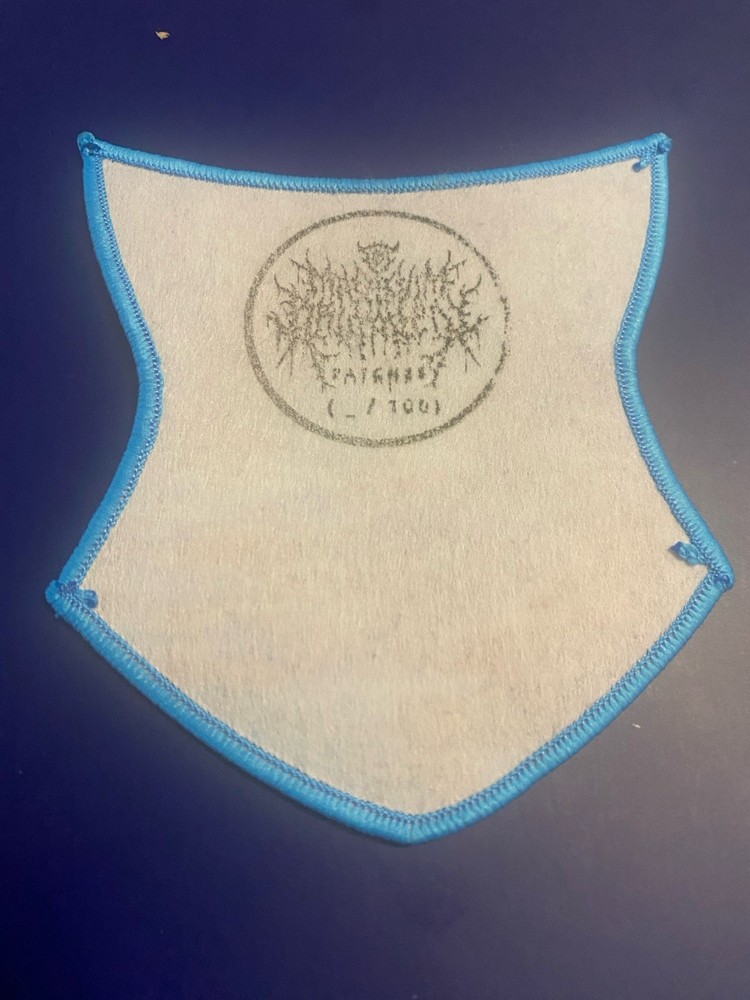 WORM Bluenothing Woven Sew On Patch