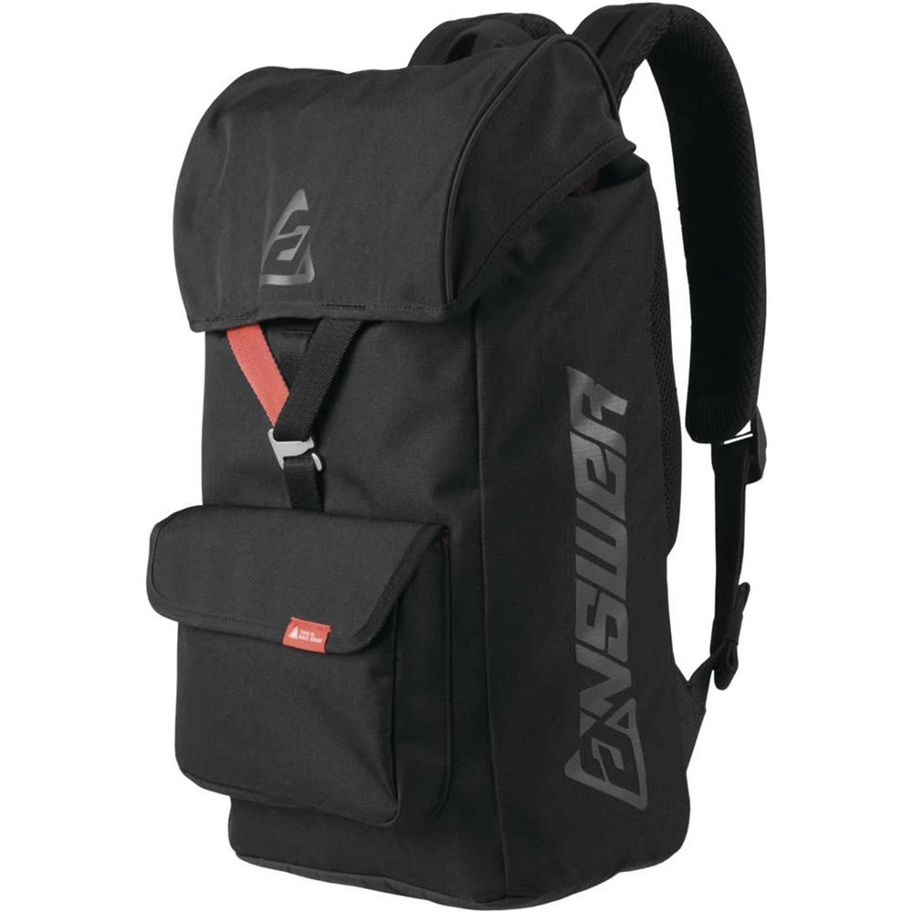 Answer Racing Backpack Black - Riding School Work Bicycle Multi Functional Bag