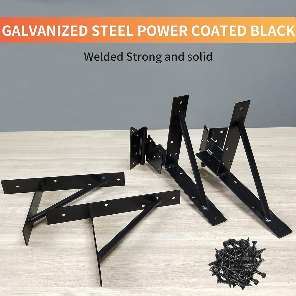 Gate Corner Brace Bracket Heavy Duty Adjustable No Sag Kit Durable Solid Iron fo