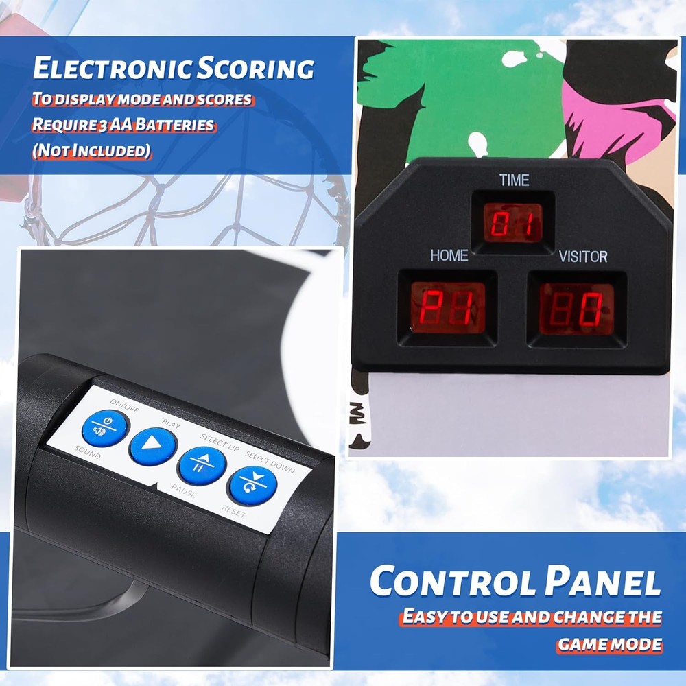 Electronic Basketball Arcade Game Double Shot 2 Player