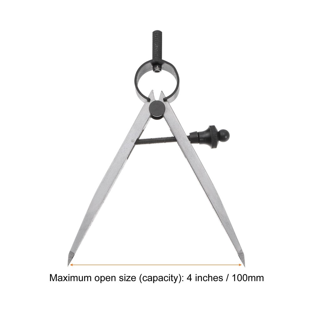 Spring Joint Caliper 4" Adjustable Spring Divider Caliper with Solid Nut