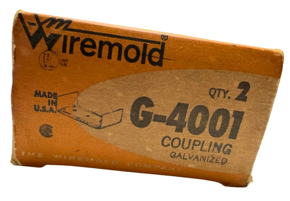 (Box of 2) Wiremold G-4001 Galvanized Raceway Coupling, Multi-Outlet Lighting