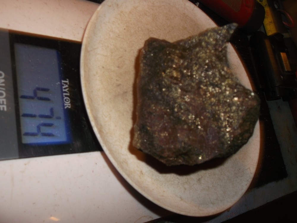 Gold, silver, copper, 474 grams samples ,ore high grade .