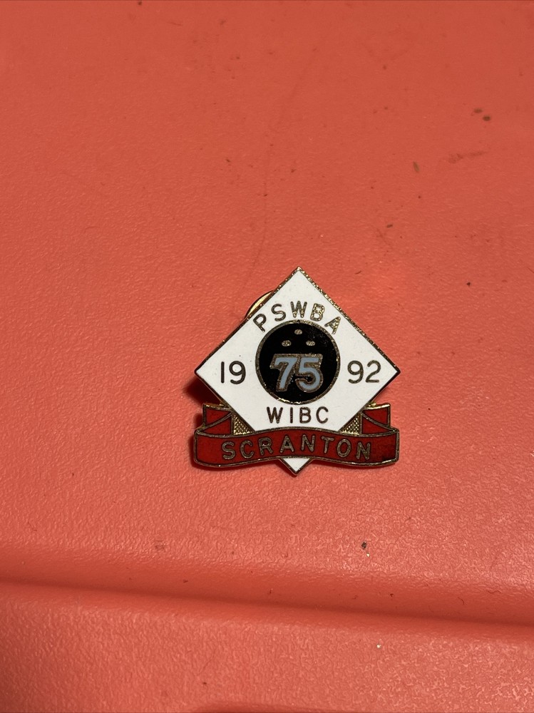 1992 Scranton PSWBA WIBC Bowling Lapel Pin 75 Years