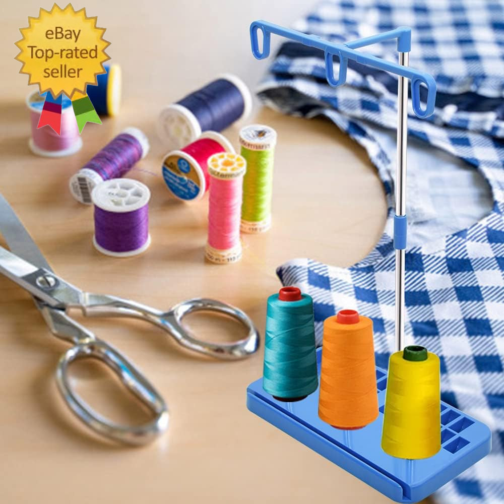 2 Pack Thread Holders - Organizer for Embroidery & Sewing Machines, Holds 3 Spoo
