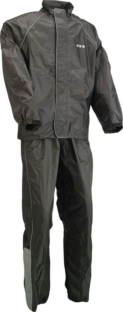 Z1R Mens 2-Piece Rainsuit Black