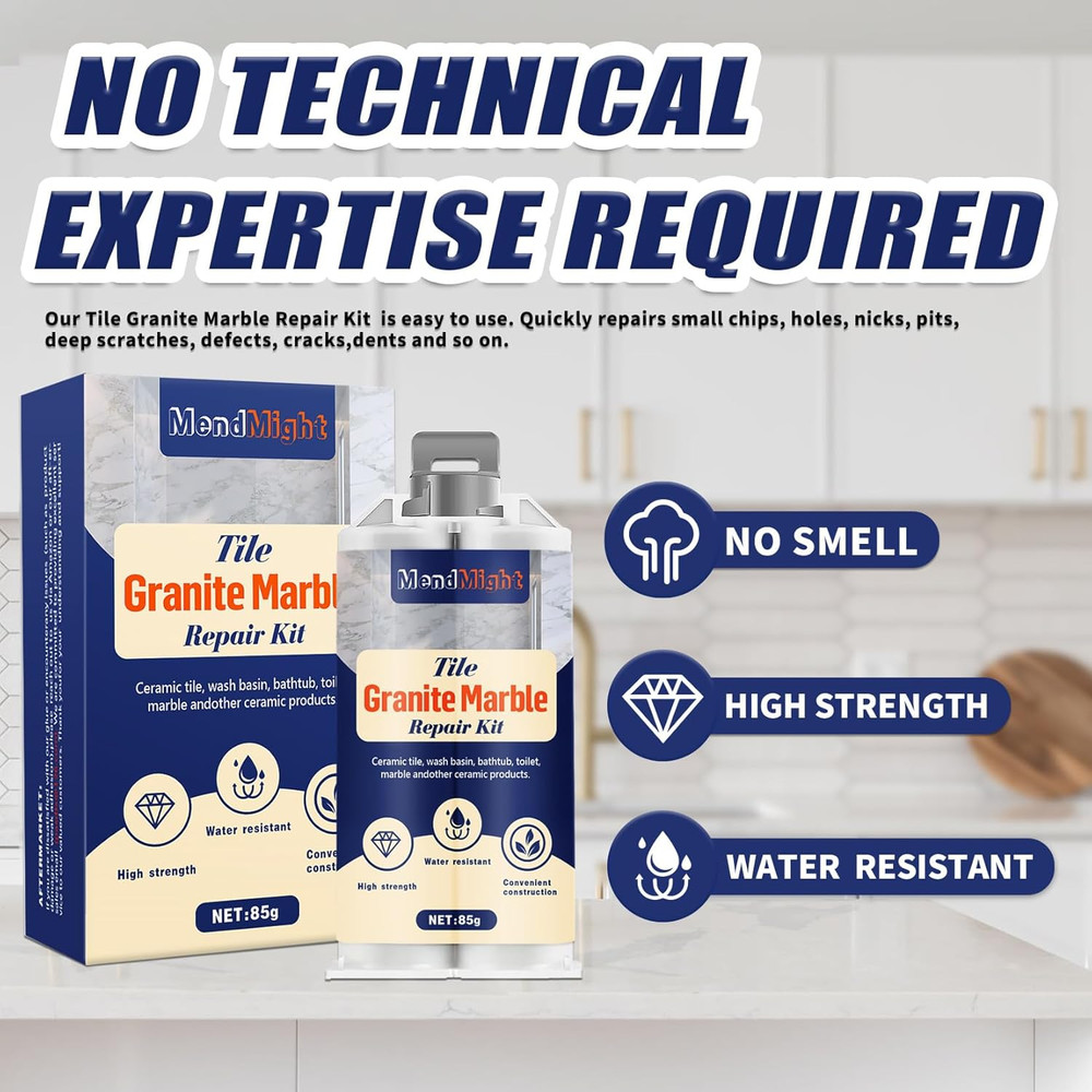 Quartz Countertop Repair Kit For Granite Marble Tile Chip Crack Scratch Epoxy
