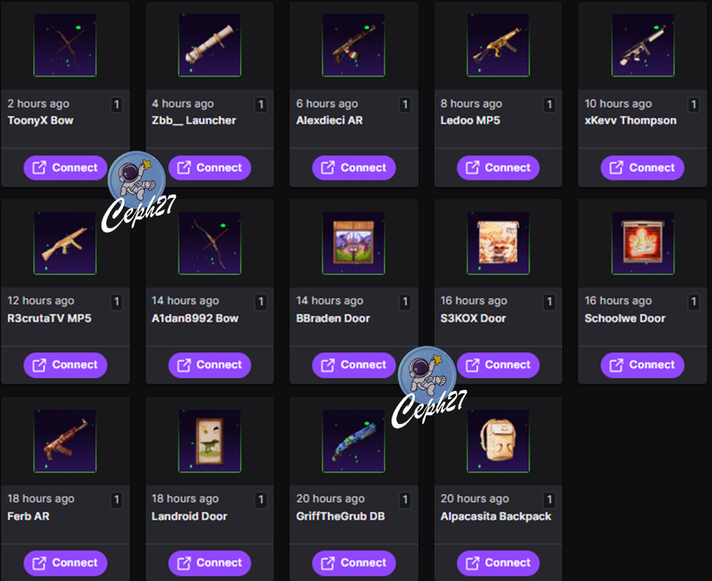 Rust Twitch Drops - Round 48 - ALL 14/14 Items/Skins