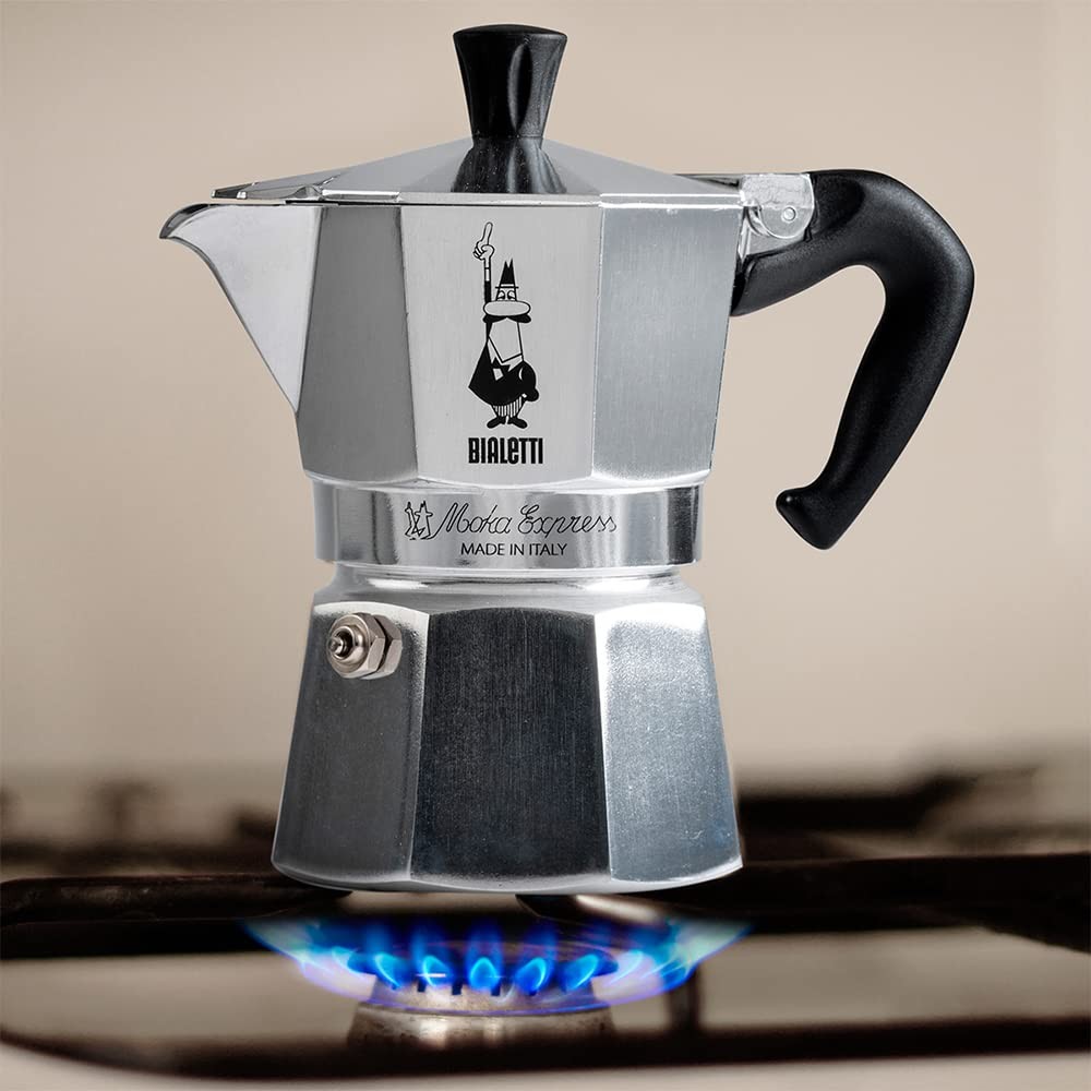 Moka Express Export Espresso Maker,90 ml, Silver