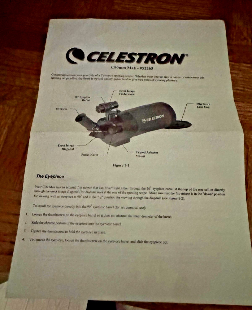 Clestron Spotting Scope with Case--As is (AE)