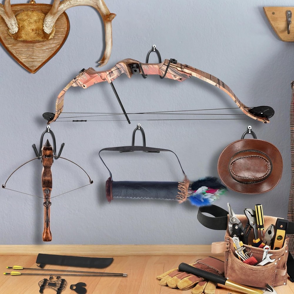 Bow Hanger Display Archery Rack Bow Wall Mount Holder Wall Hook Stand Bow Hol...