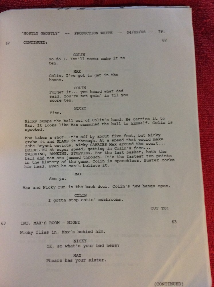 ORIGINAL SCRIPT MOSTLY GHOSTLY STERLING BEAUMON NOAH CYRUS R L STINE