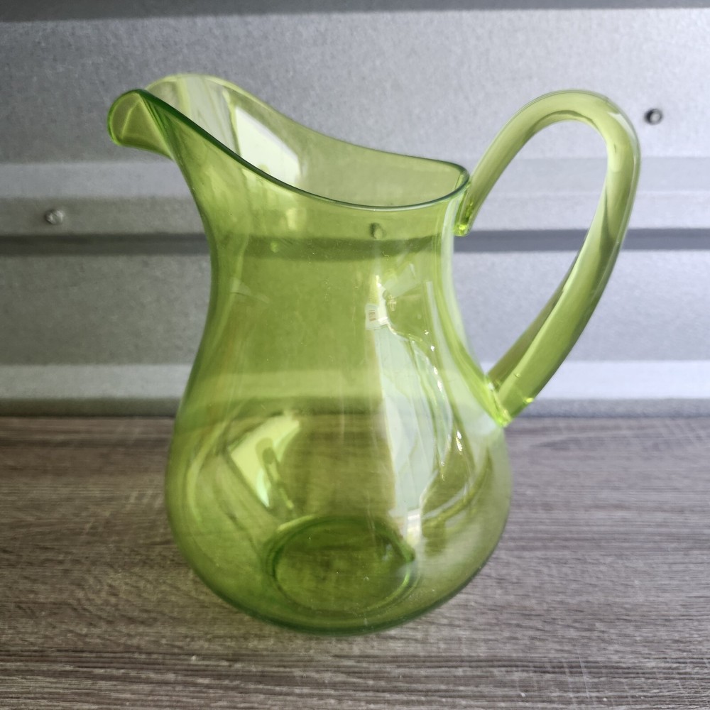Clear Green Plastic  10" Pictcher