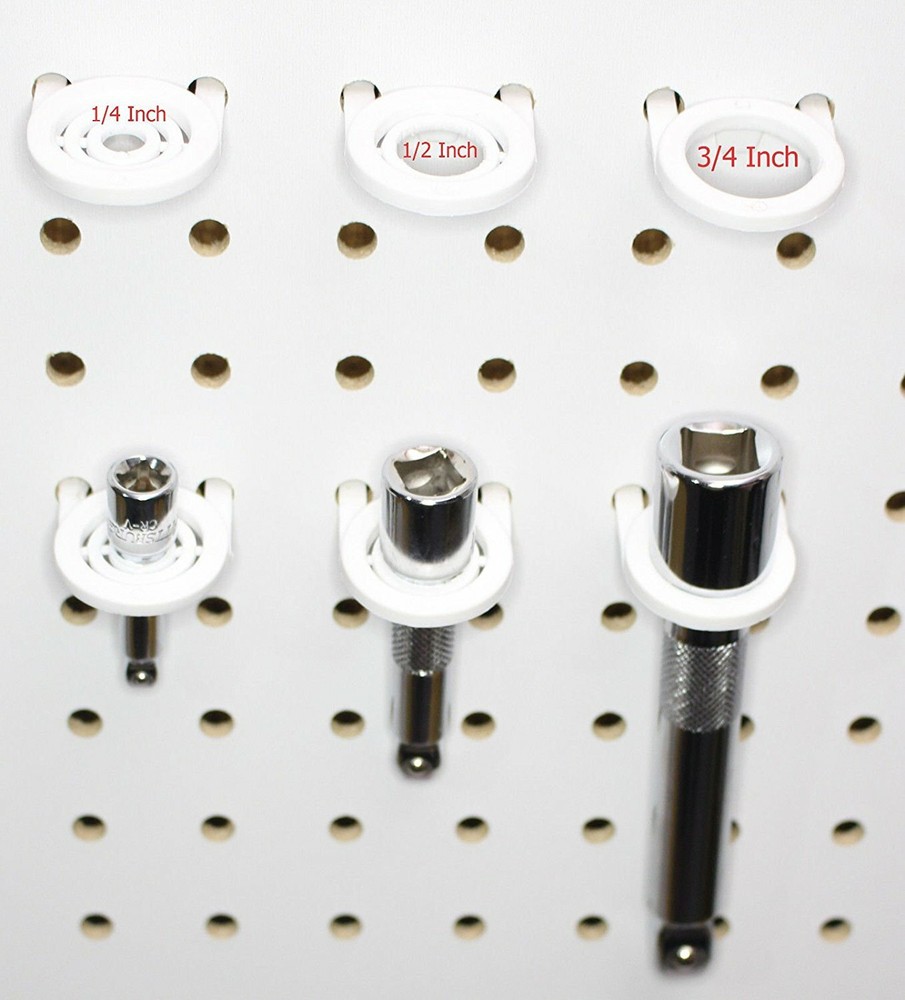 Plastic Pegboard Multi-Purpose Tool Holder NO PEGBOARD INCLUDED White Pink Black