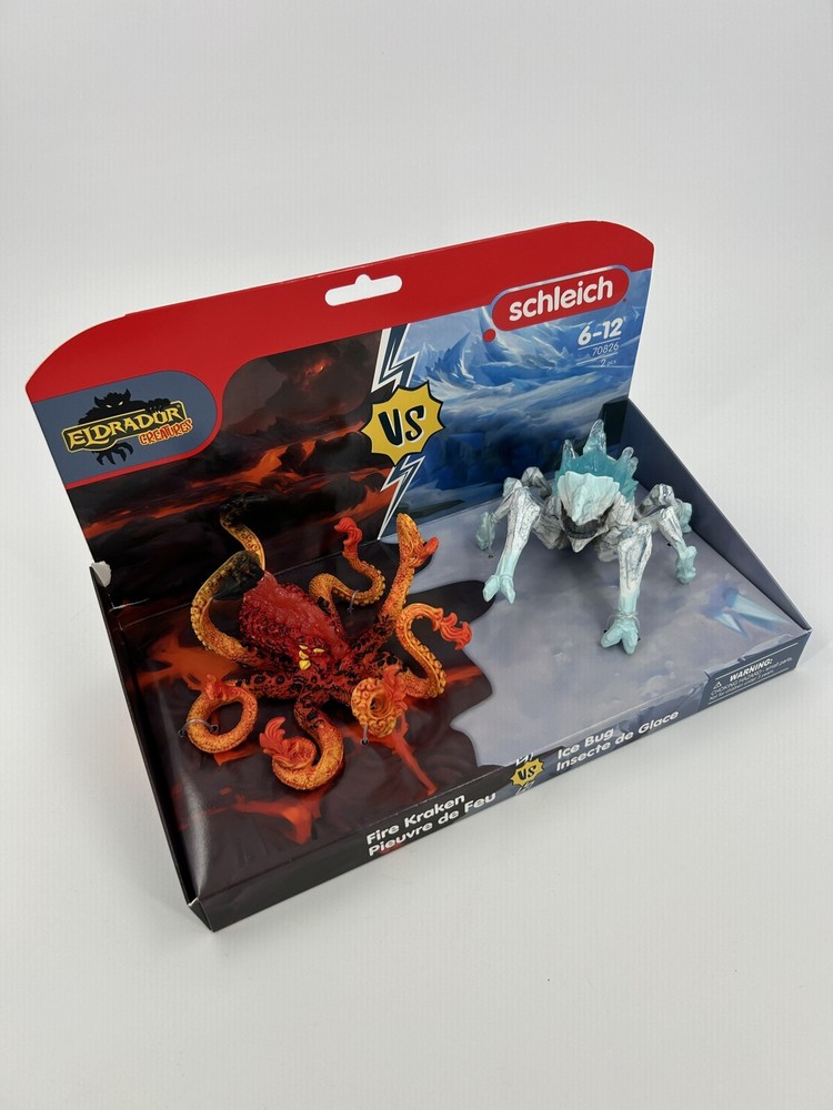 Schleich Eldrador 70826 Fire Kraken vs Ice Bug Creatures Toy Figures NEW
