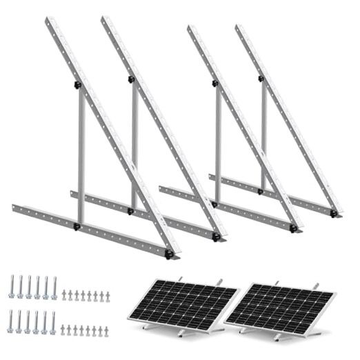 2 Sets 45inch Solar Panel Mount Brackets Adjustable Tilt Mount Brackets,