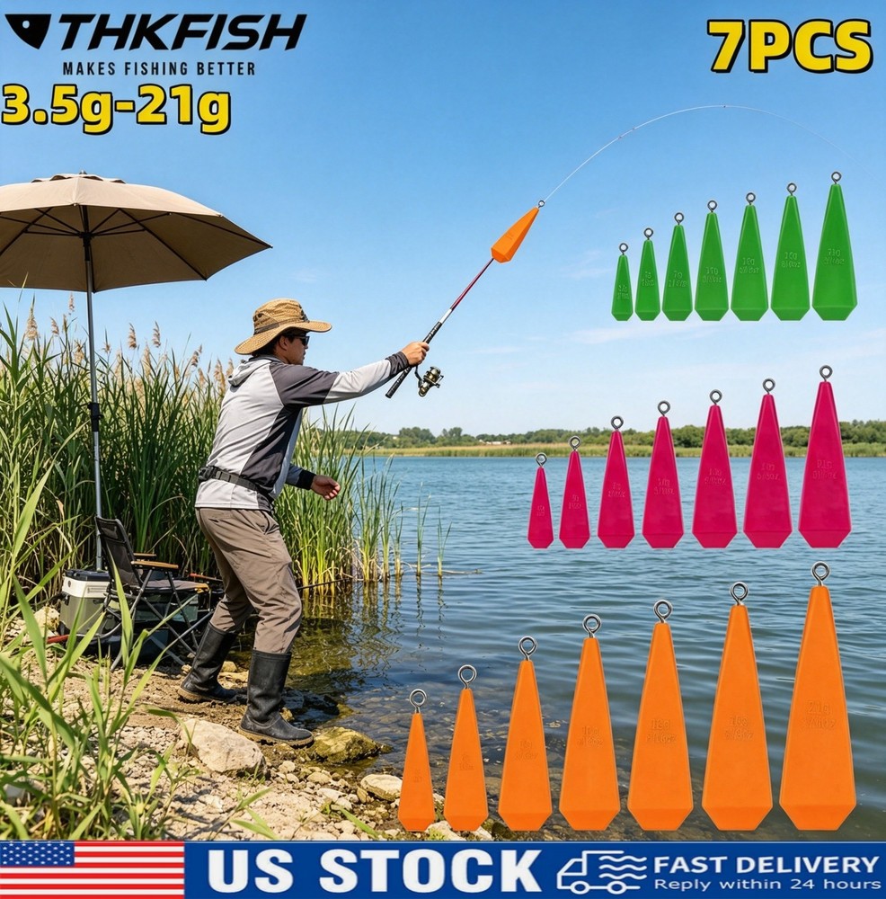 7PC Mixed Practice Plugs Weight Casting Trainer Kids Beginner Fish Casting Skill