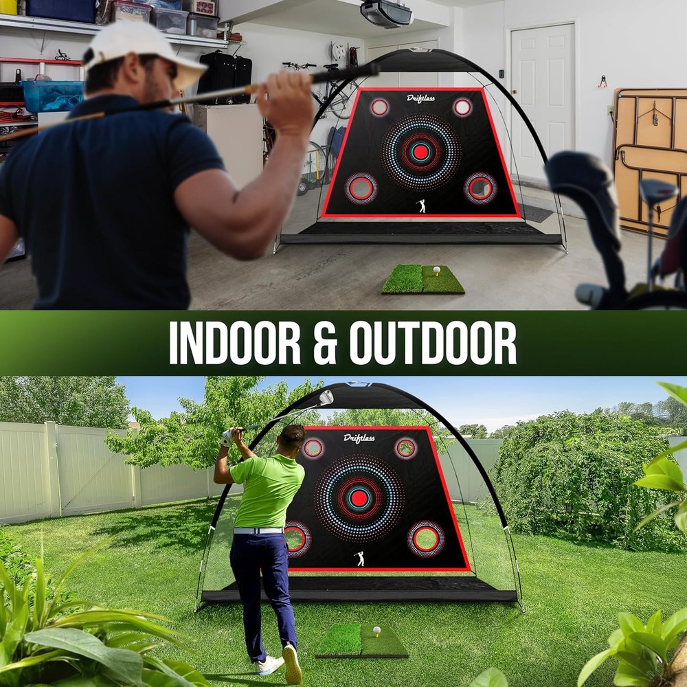 Golf Net – 10x7 ft Practice Net for Backyard Driving, Indoor Hitting Net with...