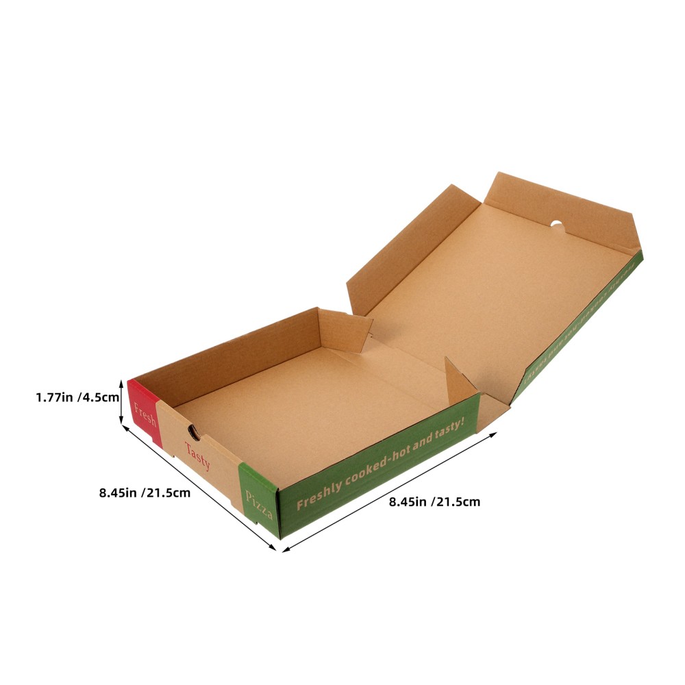 5 Pcs Pizza Packaging Box Folding Cookie Storage Containers Food Packing