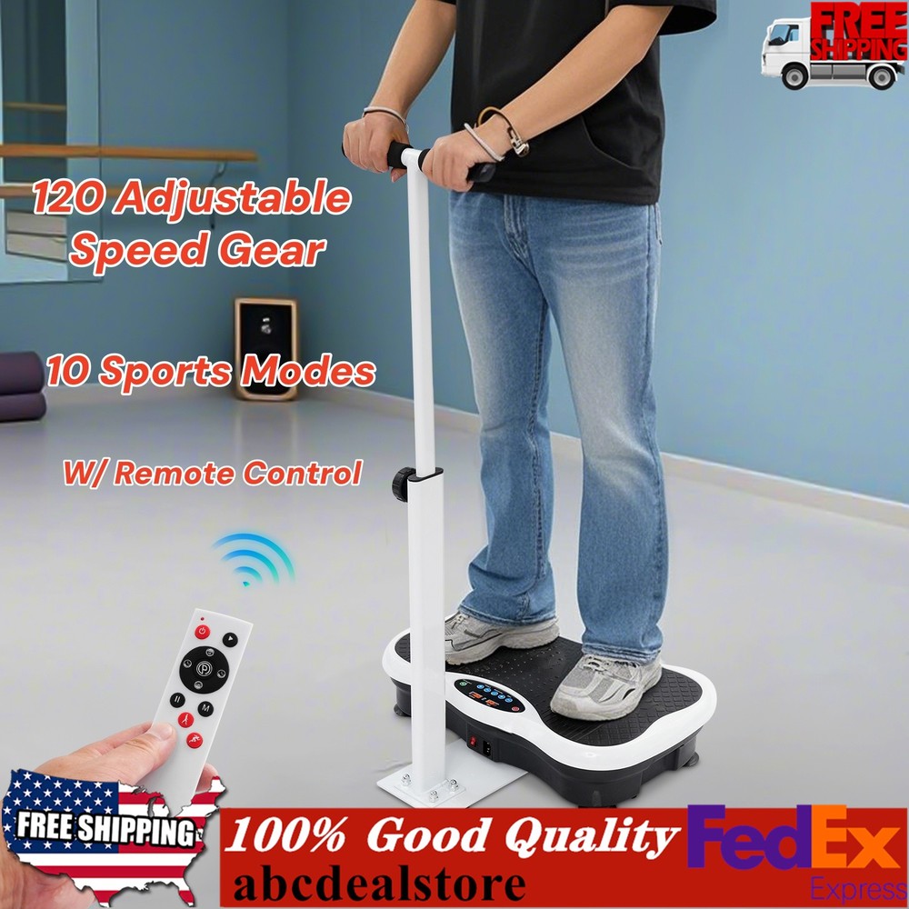 Vibration Plate Exercise Machine 330Lbs Max Loading for Weight Loss w/ Handrail