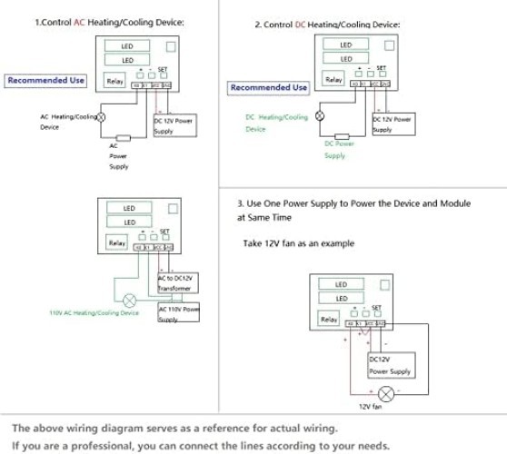 Compact Touch-Controlled Digital Thermostat with Dual LED Display & Fan Control