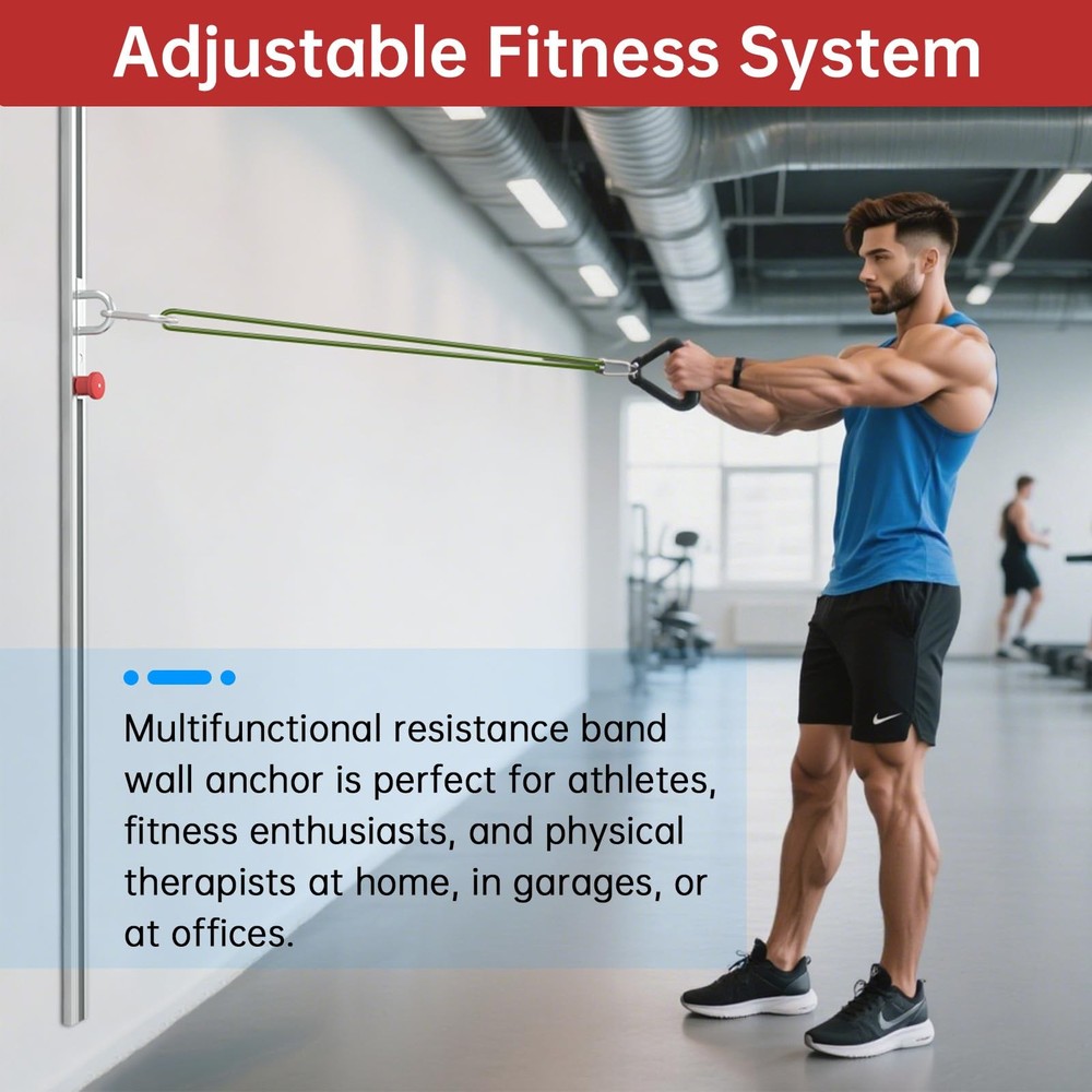 Resistance Band Wall Anchor for Secure Workouts and Home Exercise Mount