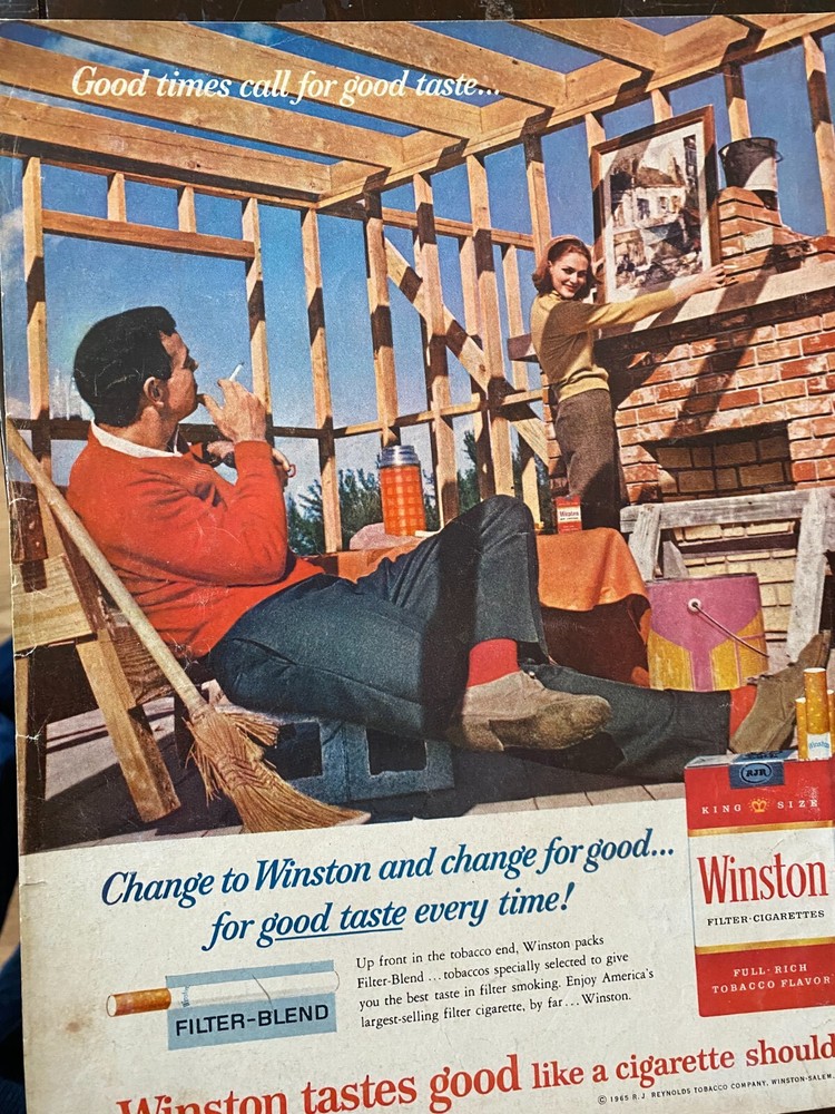 Winston Cigarettes, Full Page Vintage Print Ad