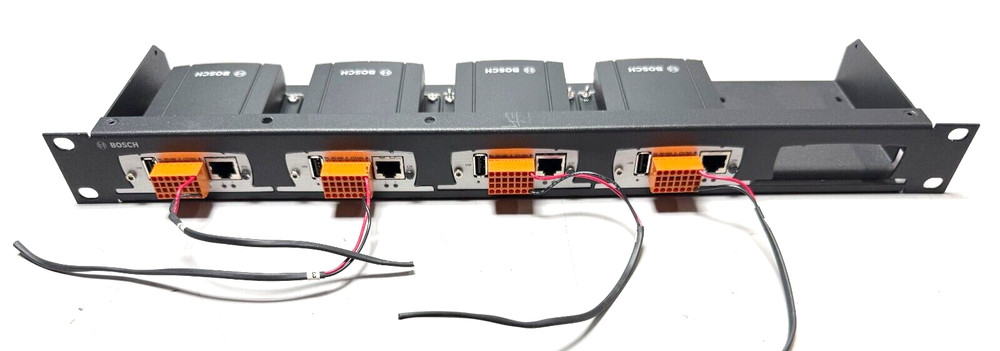 Lot of 4x BOSCH VIP-XD Security 1080p MPEG4 Decoder & 1U Rack Mount Enclosure