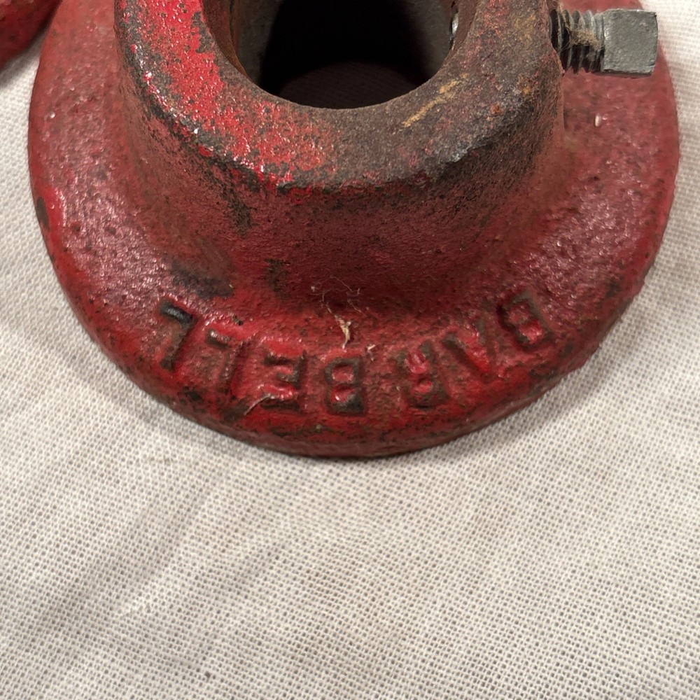 Vintage Pair York Barbell Bar Collars