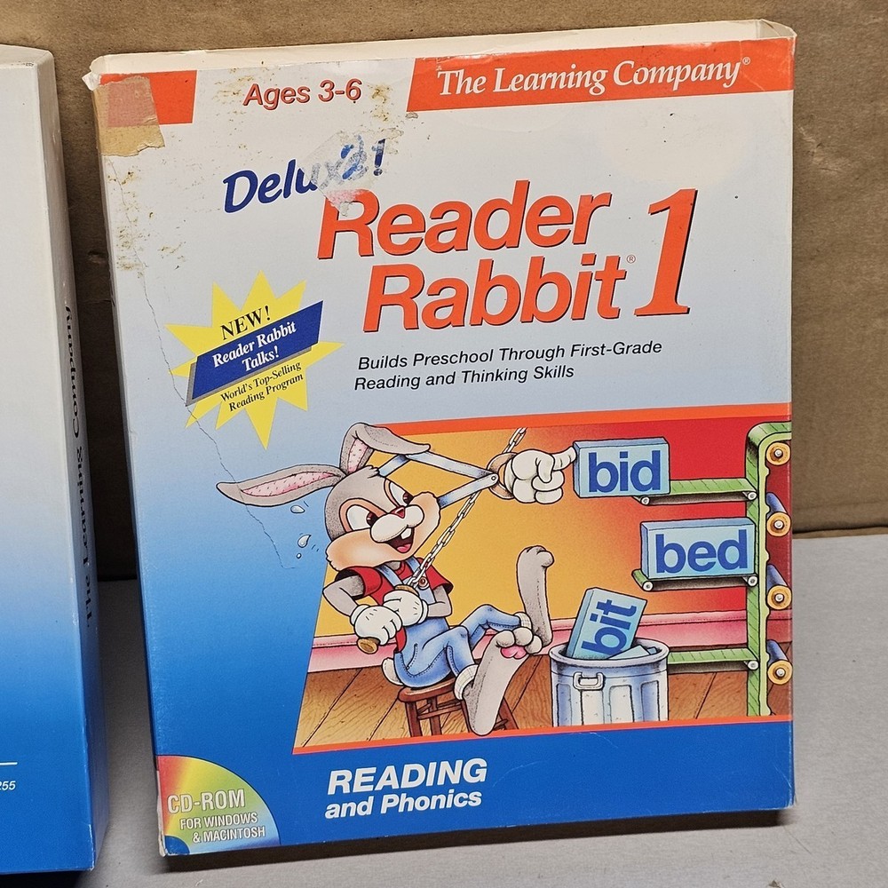 The Learning Company Reader Rabbit 1 Deluxe CD-ROM Complete w/ Manuals