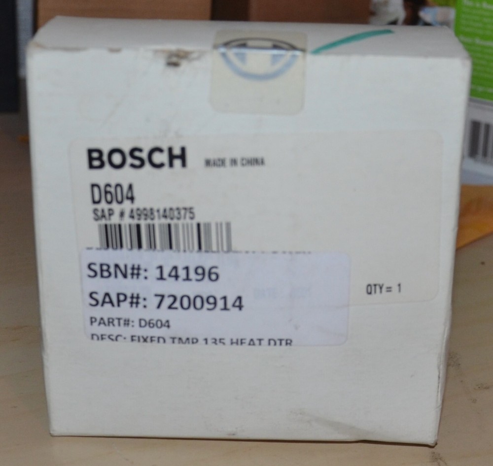 Bosch D604 heat detector head new sealed