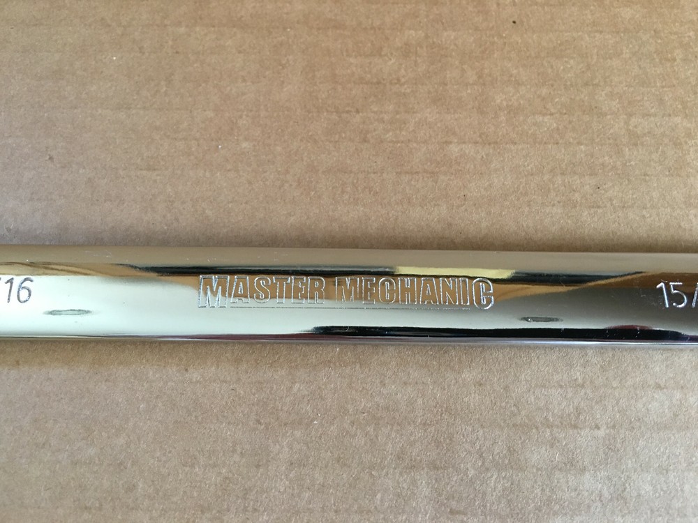 MASTER MECHANIC 15/16" 12 POINT CHROME VANADIUM COMBINATION SPANNER WRENCH NOS