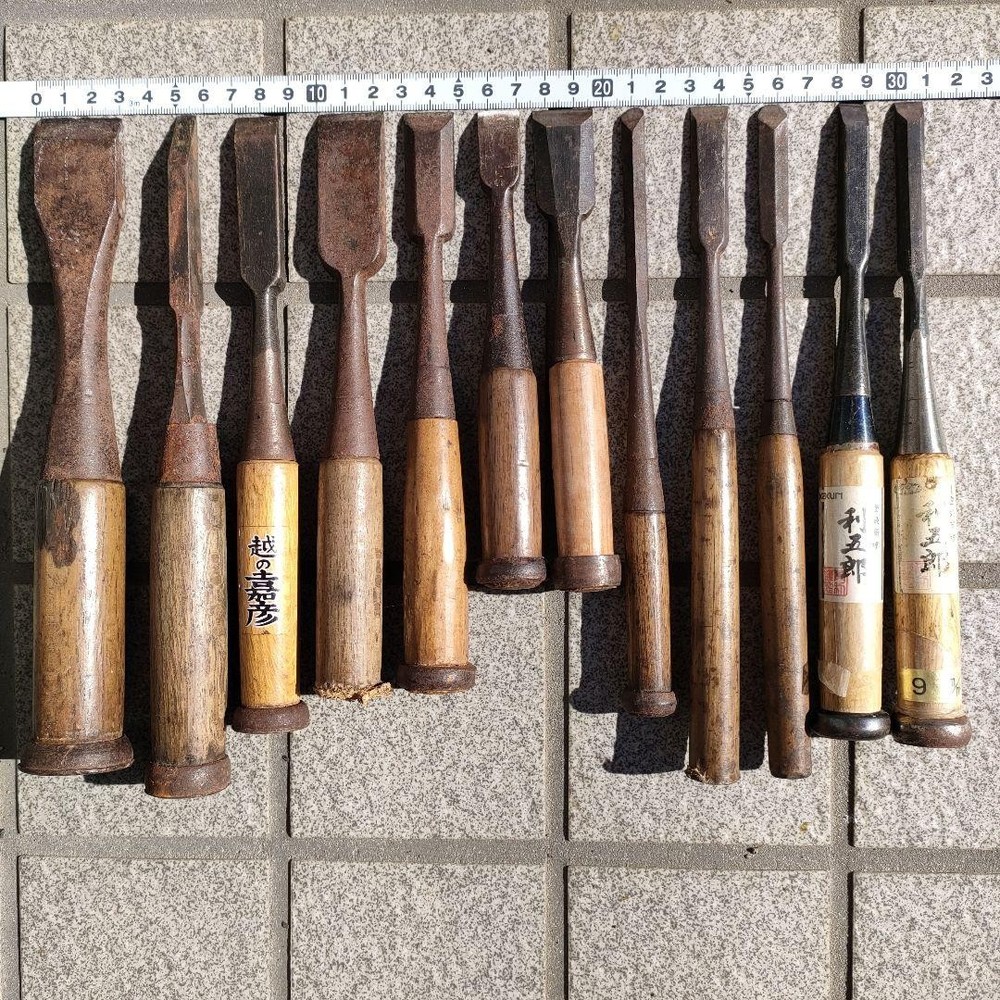 Vintage Japanese Chisel Set Tool Carpentry