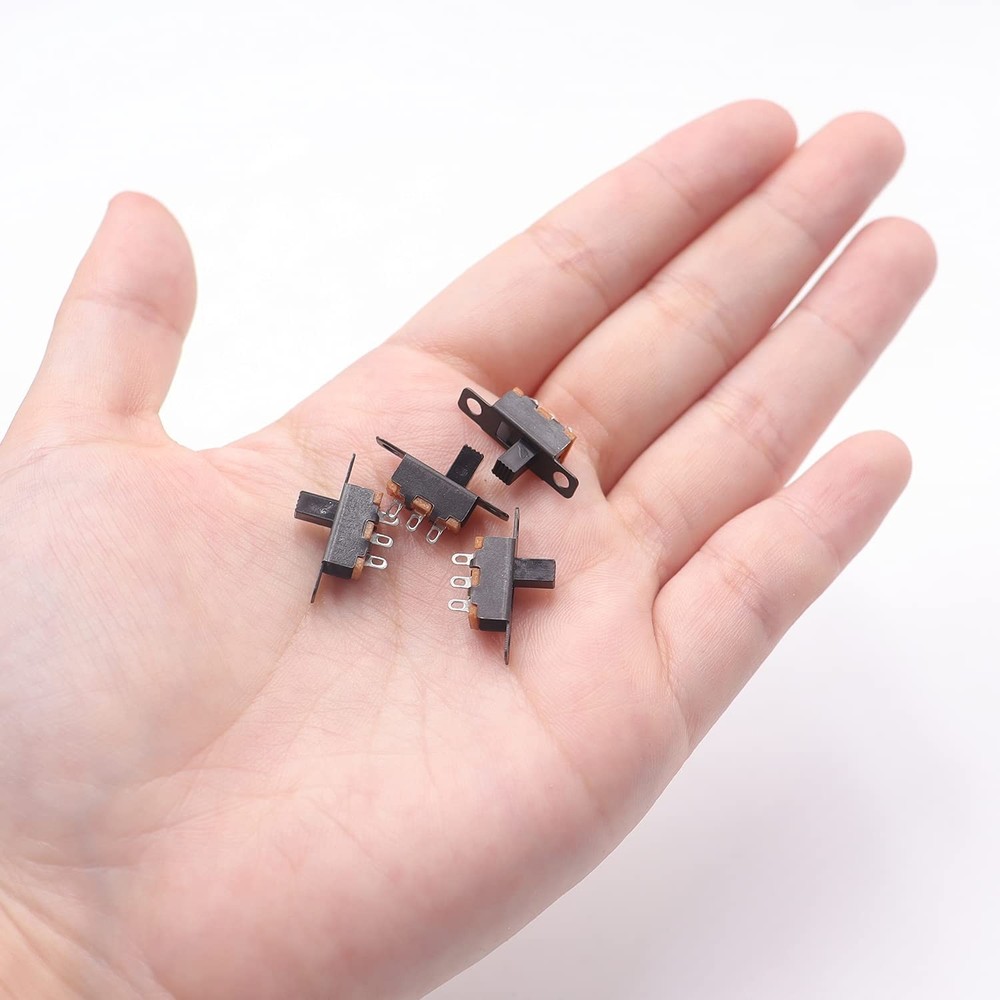 100PCS 5Mm High Knob Vertical Micro Mini Slide Switchs,3 Pin 2 Position SPDT Lat