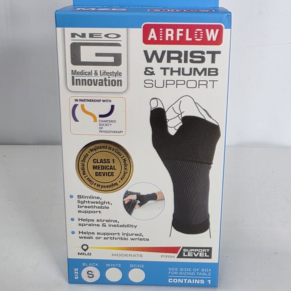 Neo G Airflow Wrist Thumb Support Size Small. New.