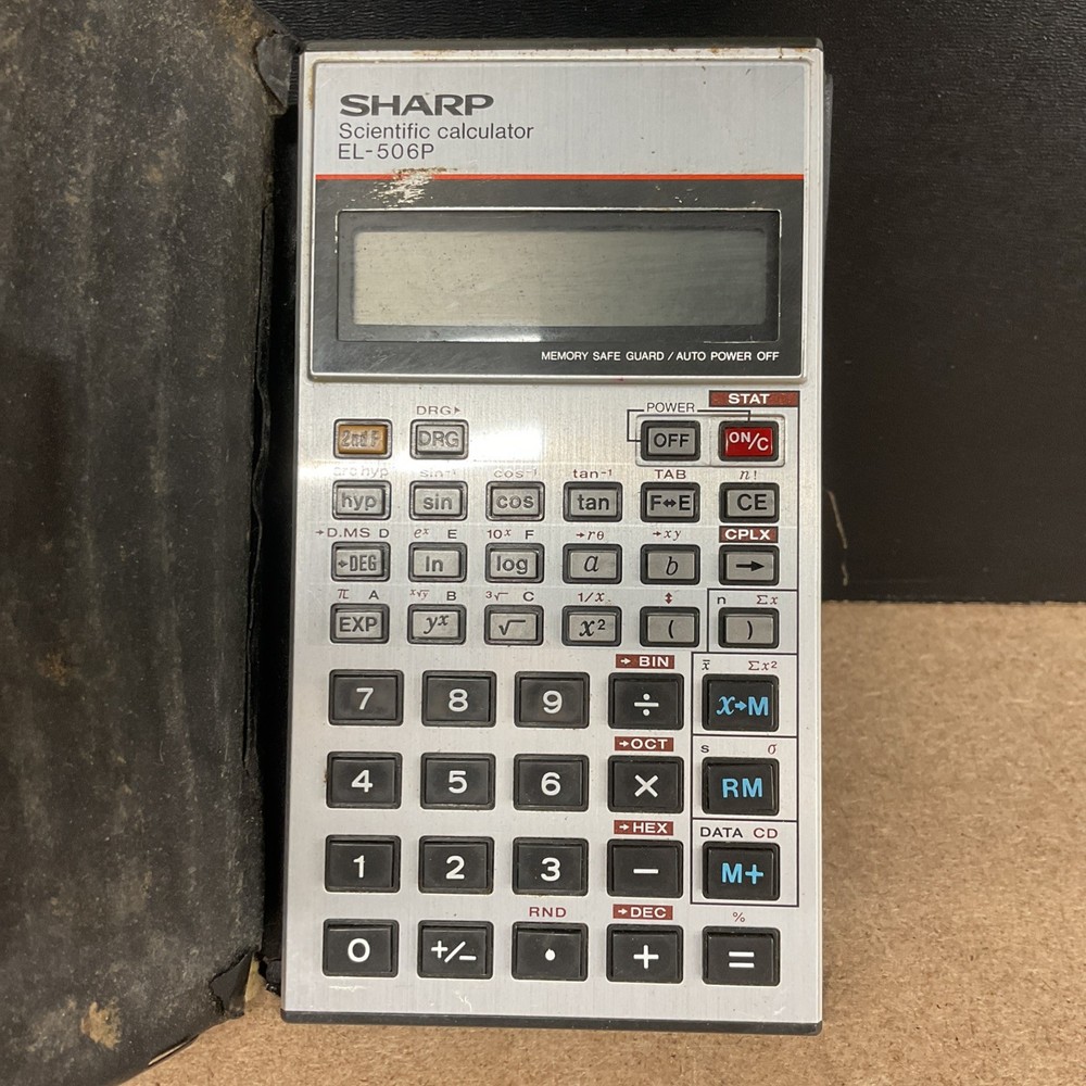 SHARP Scientific Calculator EL-506P With Case Vintage