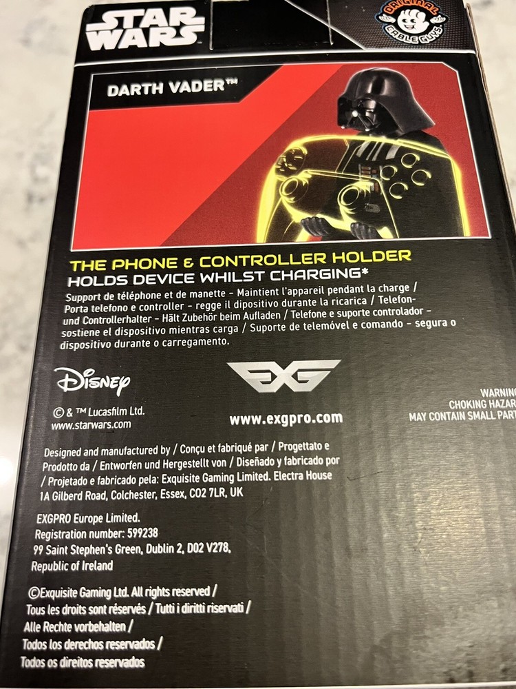 Star Wars Darth Vader Cable Guys Phone & Controller Holder, Device Stand NWIB